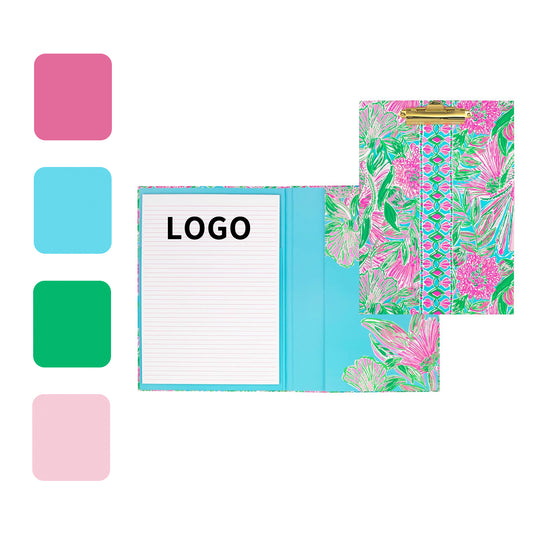 9.5 inches Wide x 12.5 inches High 60 Page Lined Notepad and Interior Storage Pocket Clipboard - Various