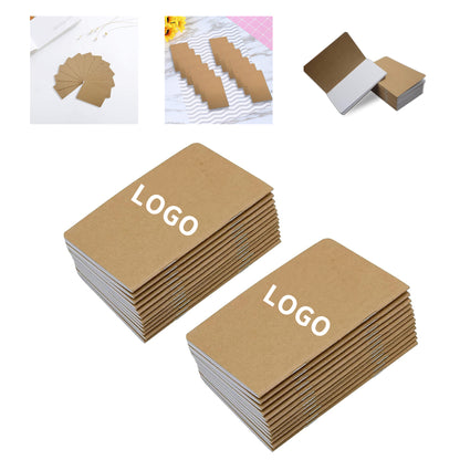 5.5 Inch x 3.5 Inch 32 Sheets 64 Blank Pages Brown Cover Pocket Notebook - Brown