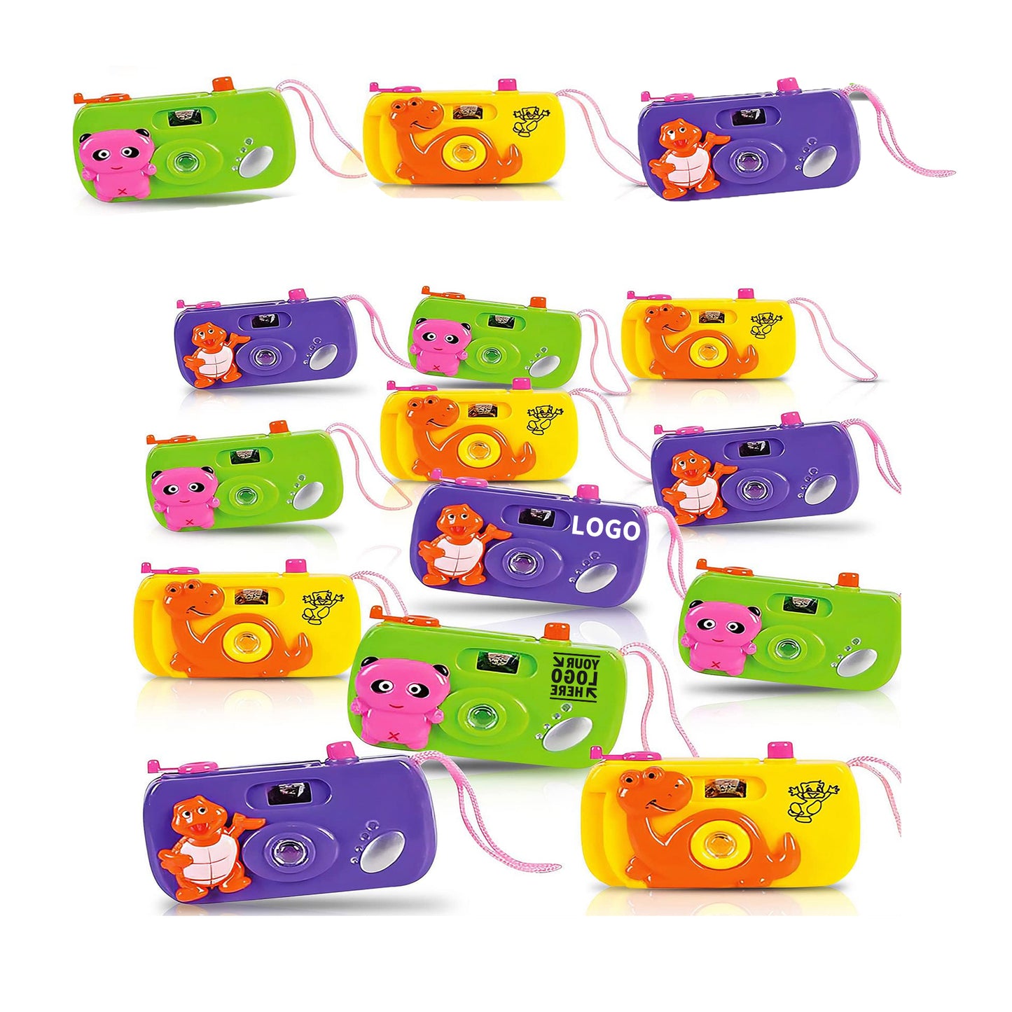 Kids' Camera Toy Children's Pretend Play Prop with Images in Viewfinder - Purple