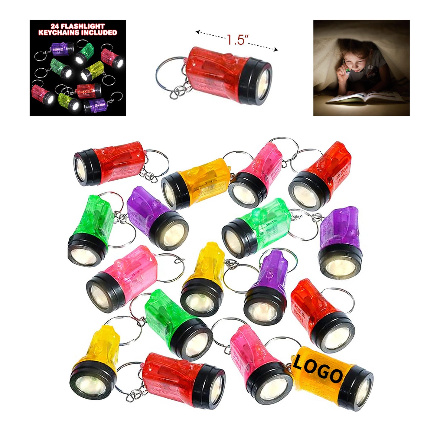 1.5 Inches Led Key Chains Mini Flashlight Keychains