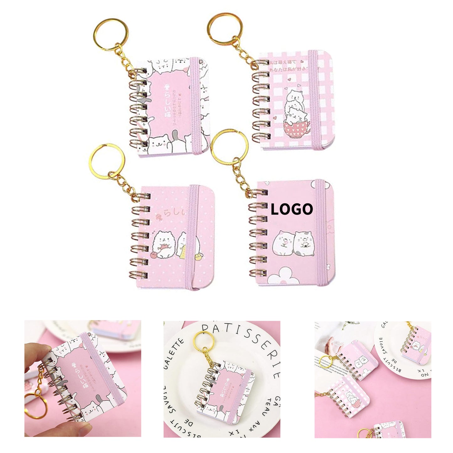 Mini Notebook Keychain Hanging Notebook Keychain