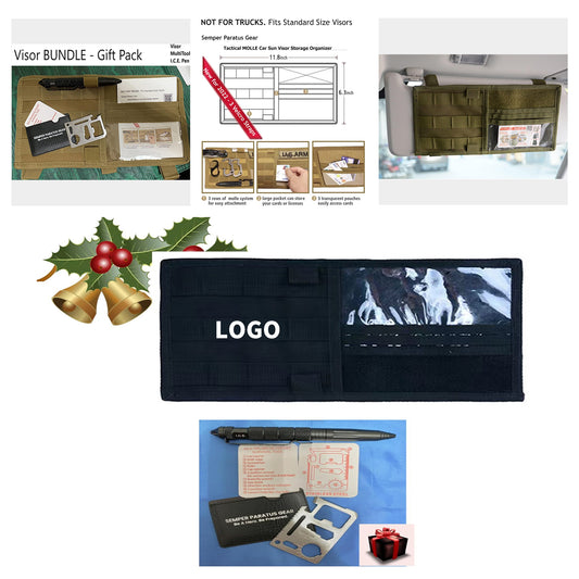 11.8" x 6.3" Vehicle Visor Storage Organizer - Khaki