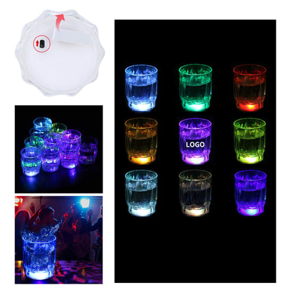 2 Oz Led Flashing Shot Glasses Glow Cup - Transparent
