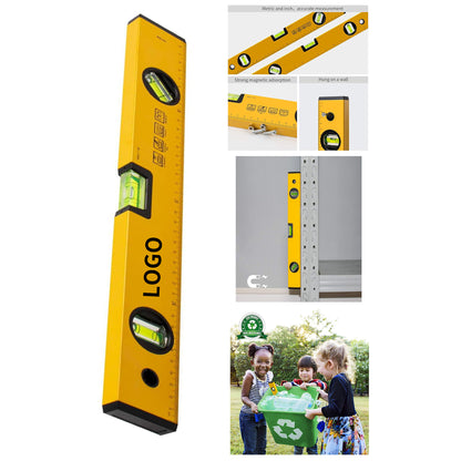 16-Inch Magnetic Torpedo Level and Ruler - Yellow