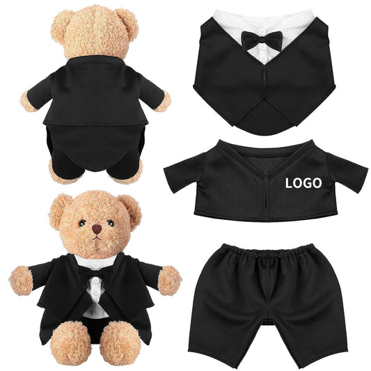 Set of Tuxedo Outfit Bear Clothes Suitable for 13-15 Inch - Black