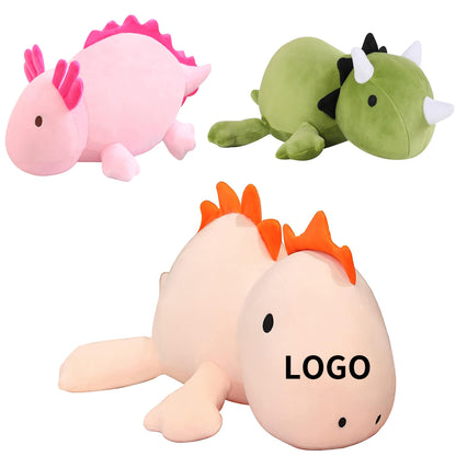 9.8 Inch Dinosaur Plushie Dino Throw Pillow - Green