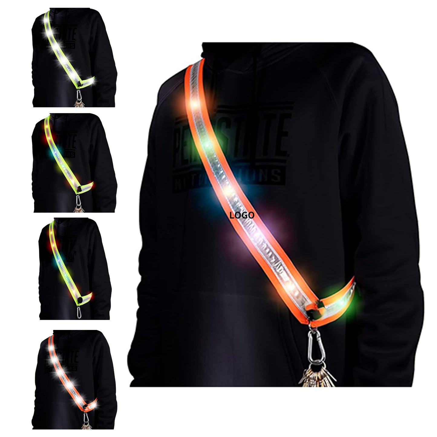 Led Night Running Gear High Visibility LED Flashing Sash - Yellow
