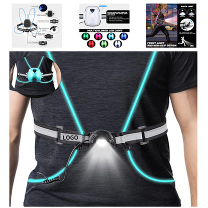 Safety Night Light Running Reflective Vest - Red