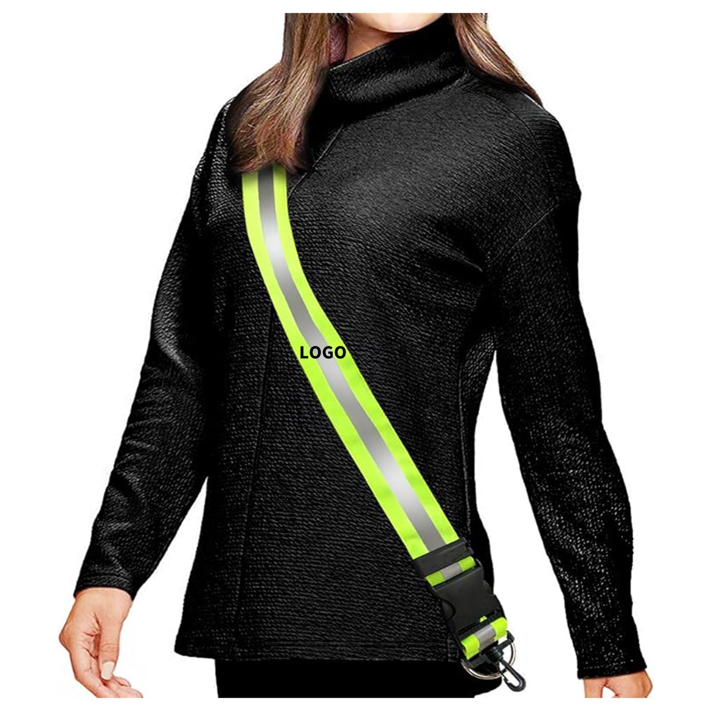 High Visibility Reflective Sash for Walking at Night - Green