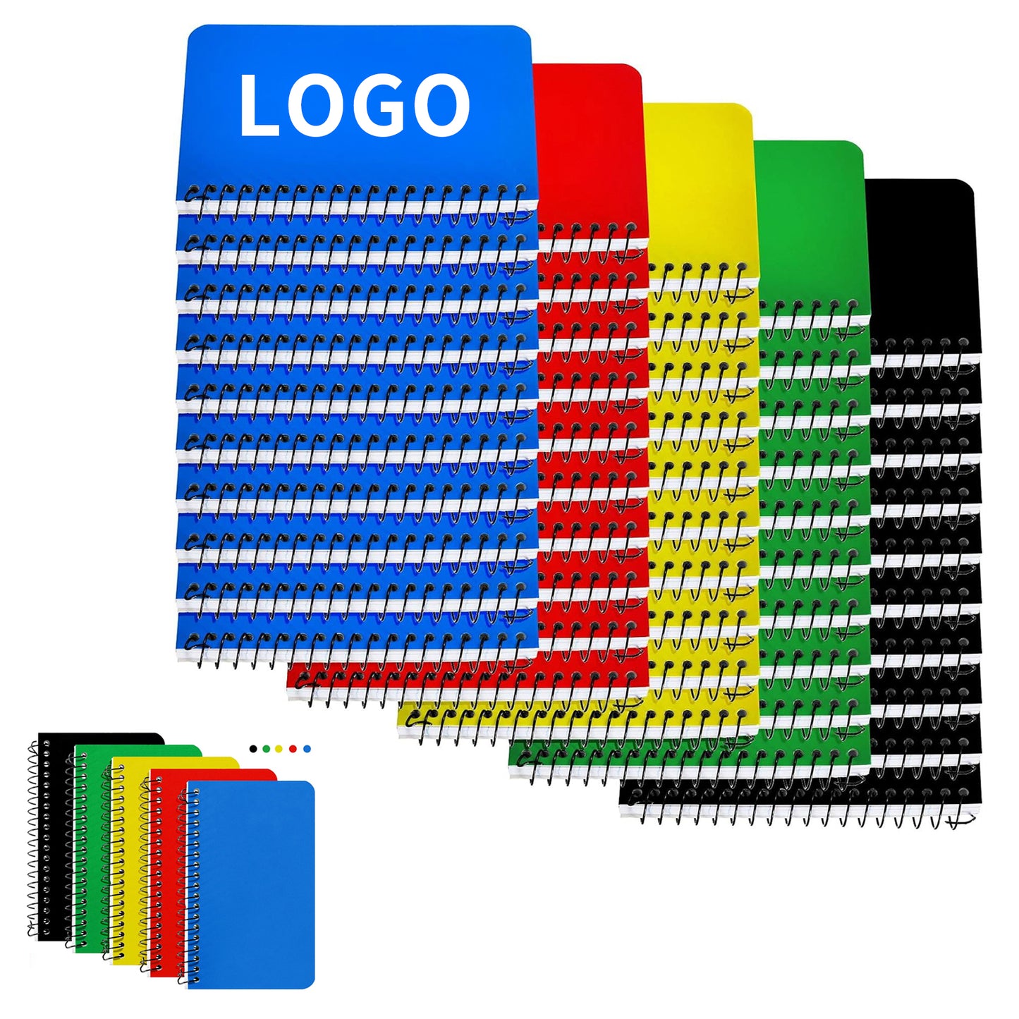 60 Sheets 5 x 3 Inch Memo Note Pad College Ruled Pocket Spiral Notebook - Purple