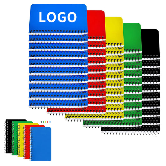 60 Sheets 5 x 3 Inch Memo Note Pad College Ruled Pocket Spiral Notebook - Purple