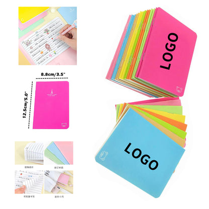 3.5" x 5" 24 Sheets Double-Sided Ruled Pages Candy Colors Portable Pocket Steno Memo Notebook - Black