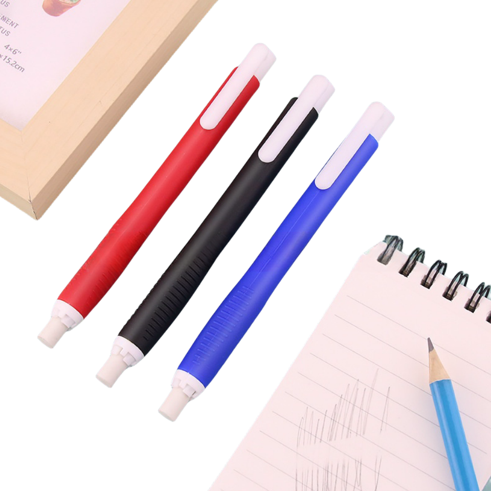 Retractable Pen Style Eraser - Purple