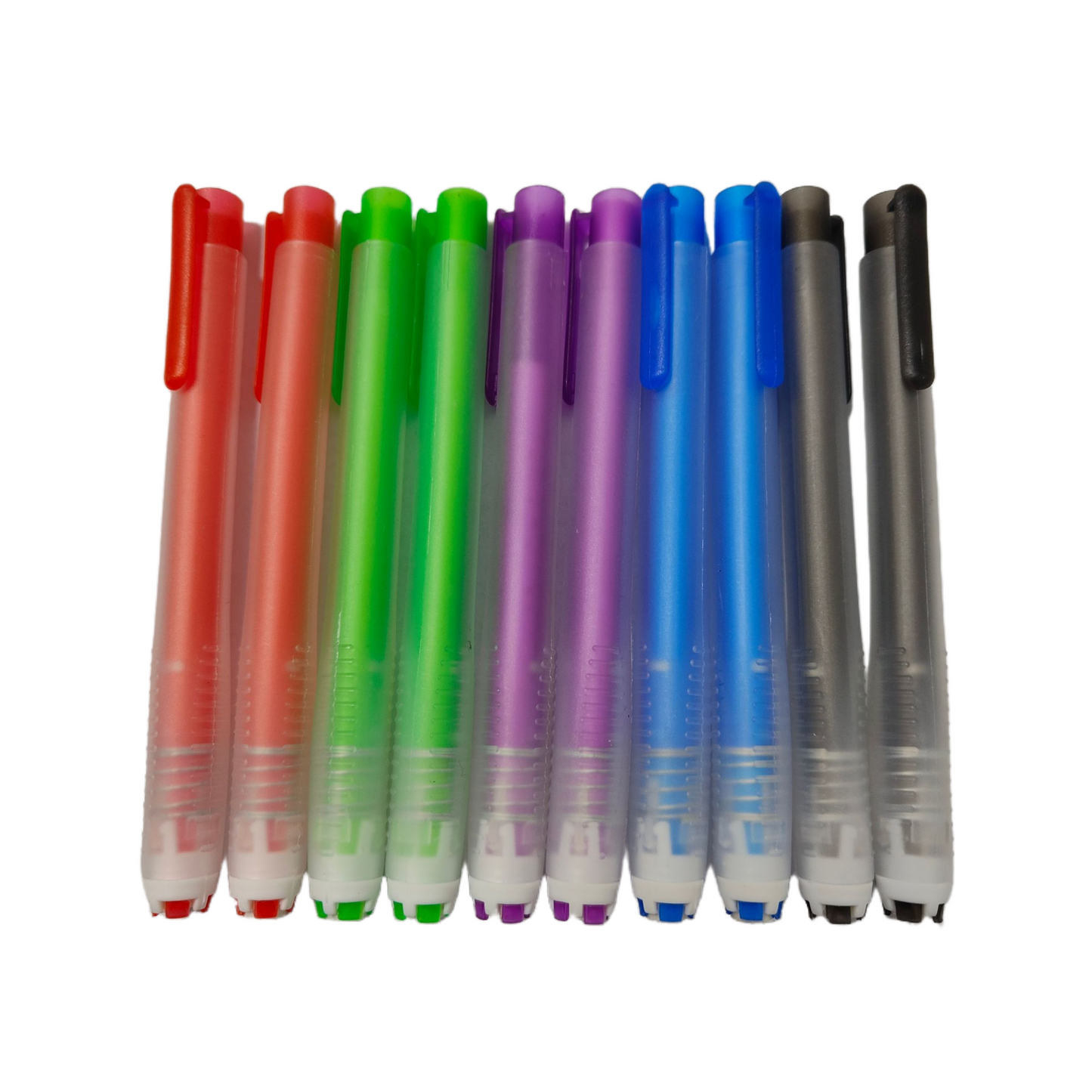 Retractable Pen Style Grip Eraser - Black