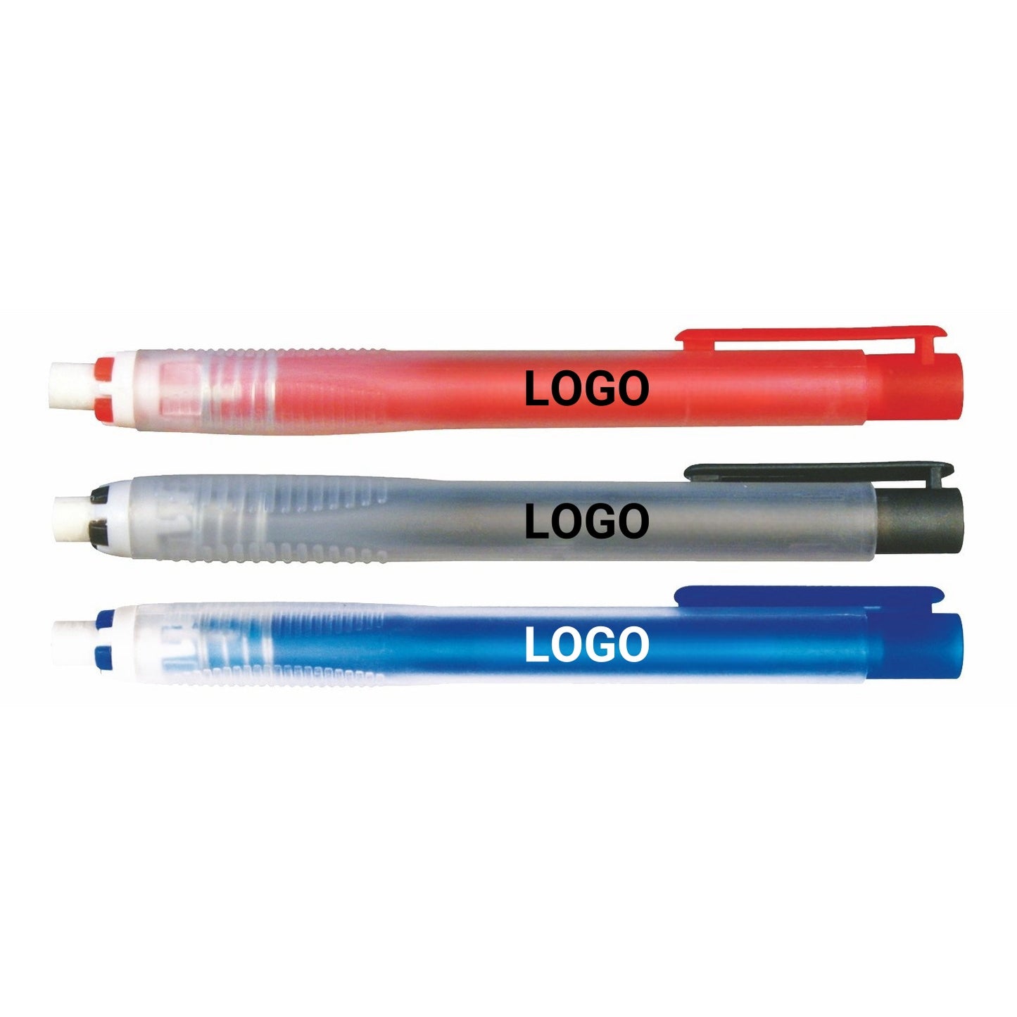 Retractable Pen Style Grip Eraser - Black