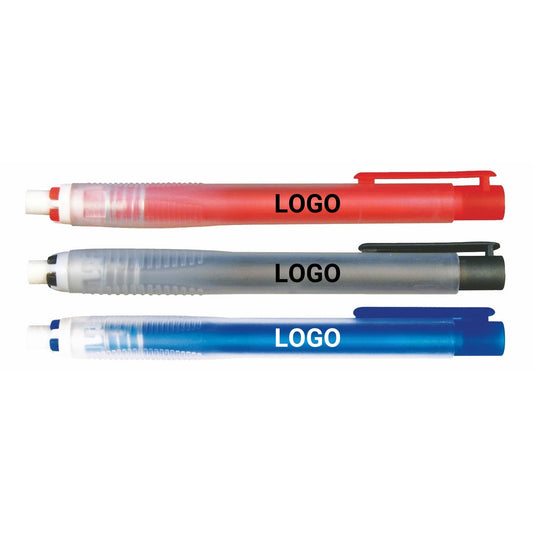 Retractable Pen Style Grip Eraser - Black