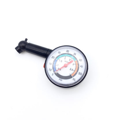 Round Tire Pressure Gauge - Black