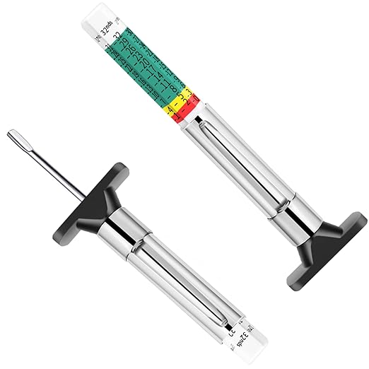 Tire Tread Depth Gauge - Silver