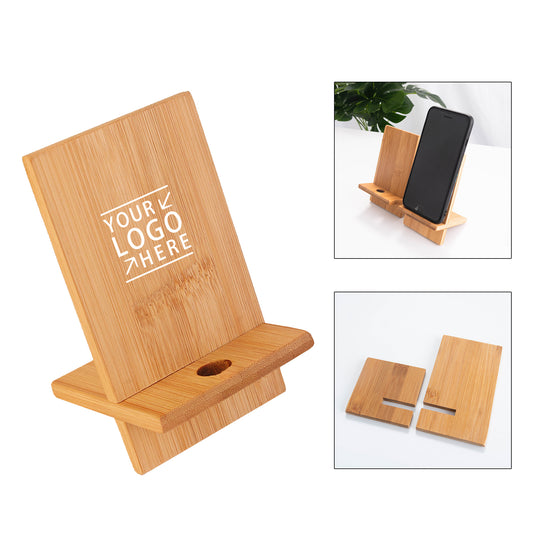 Bamboo Detachable Phone Holder - Wood