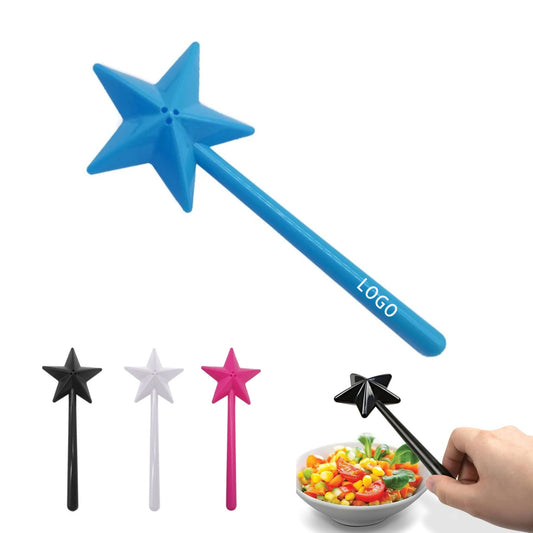 Star Shape Plastic Pepper Seasoning Dispenser - Black