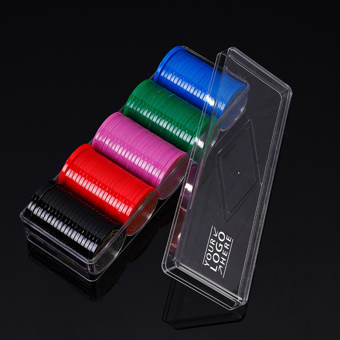 Acrylic Poker Chip Box - Transparent