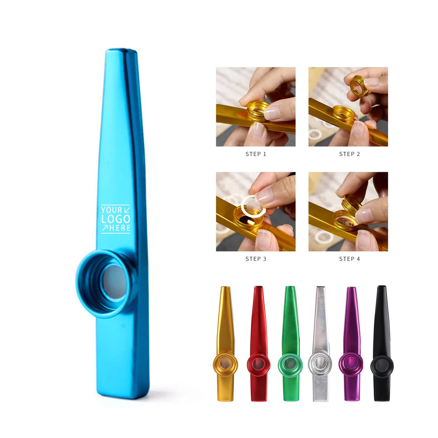 Metal Kazoos Instrument - Gold