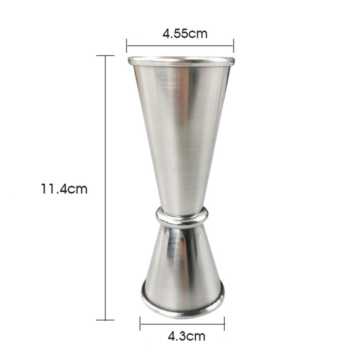 Stainless Steel Cocktail Double Jigger - Silver