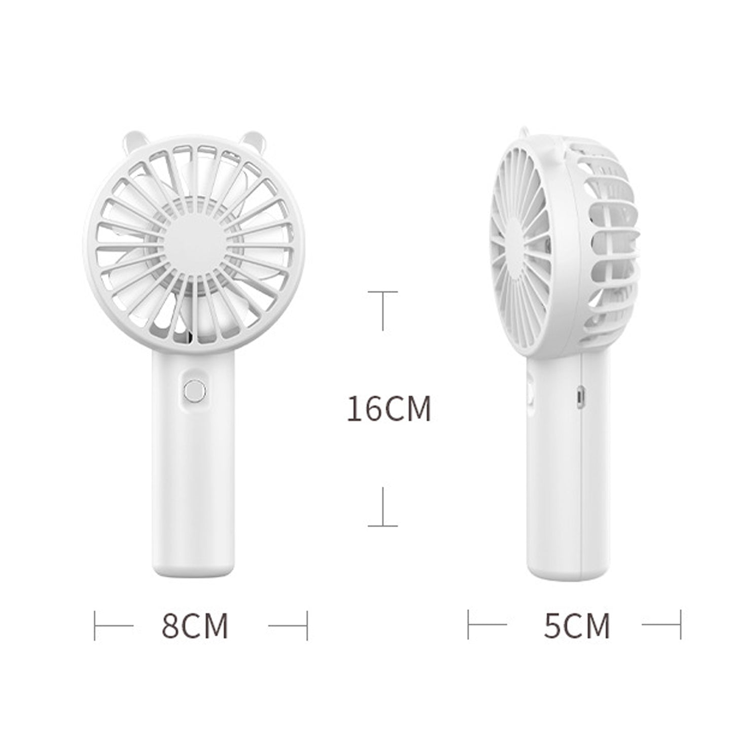 Cute Portable Handheld Fan USB Interface - White