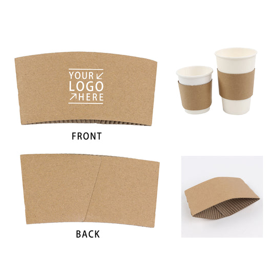 Kraft Paper Coffee Cup Sleeves - Kraft