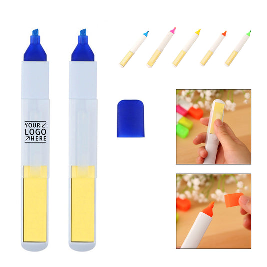 Highlighter With Sticky Note - Yellow