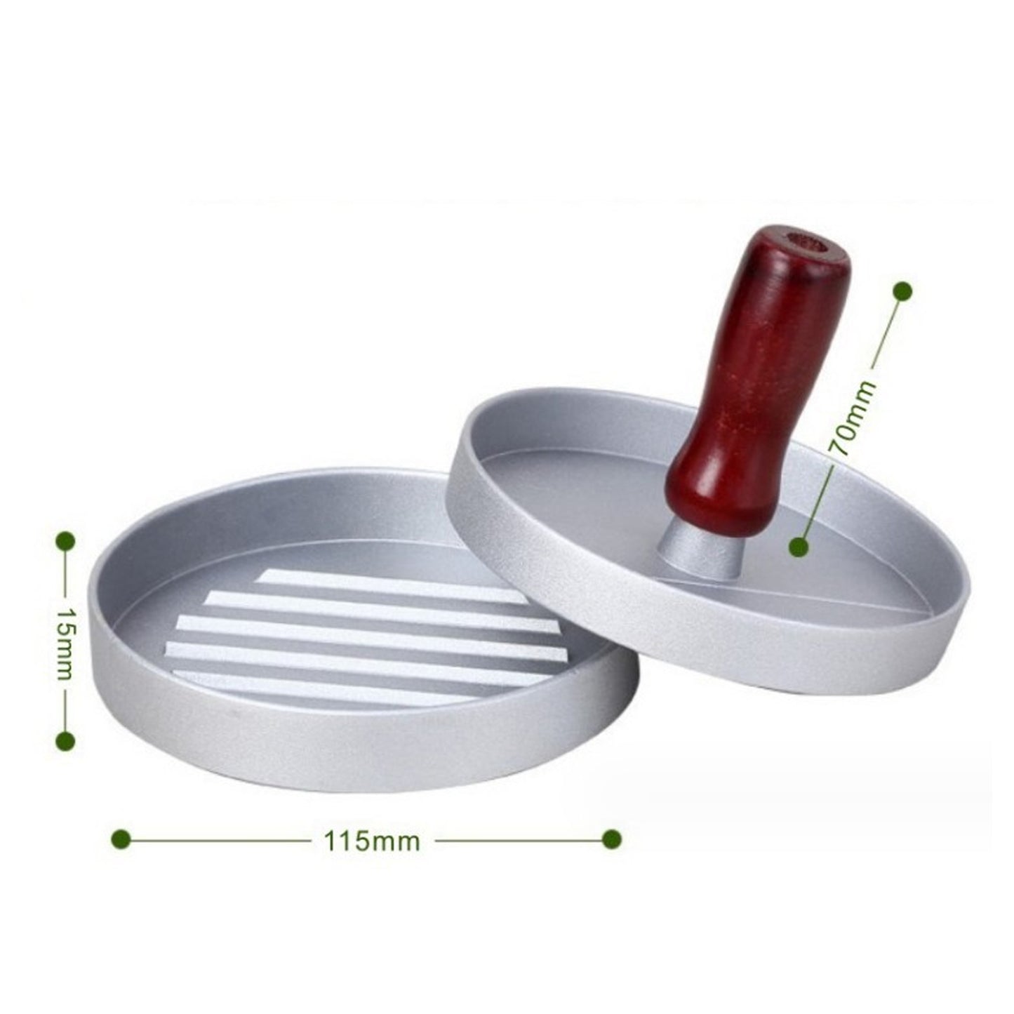 Food Grade Aluminum Burger Patty Press - Brown