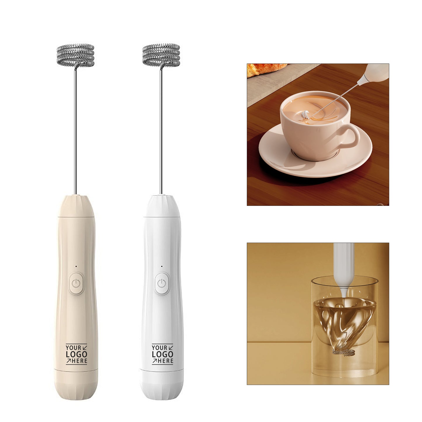 Battery type Electric Milk Frother - White
