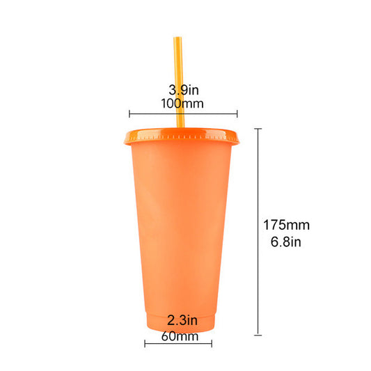 24 0Z Temperature-sensitive color-changing cup - Rose Red