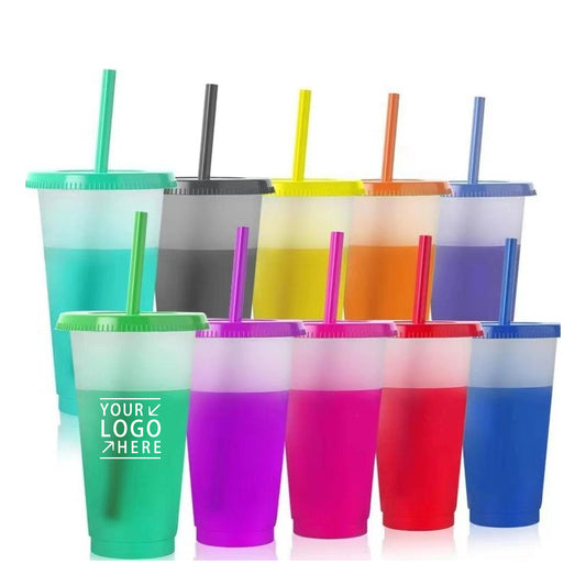 24 0Z Temperature-sensitive color-changing cup - Rose Red