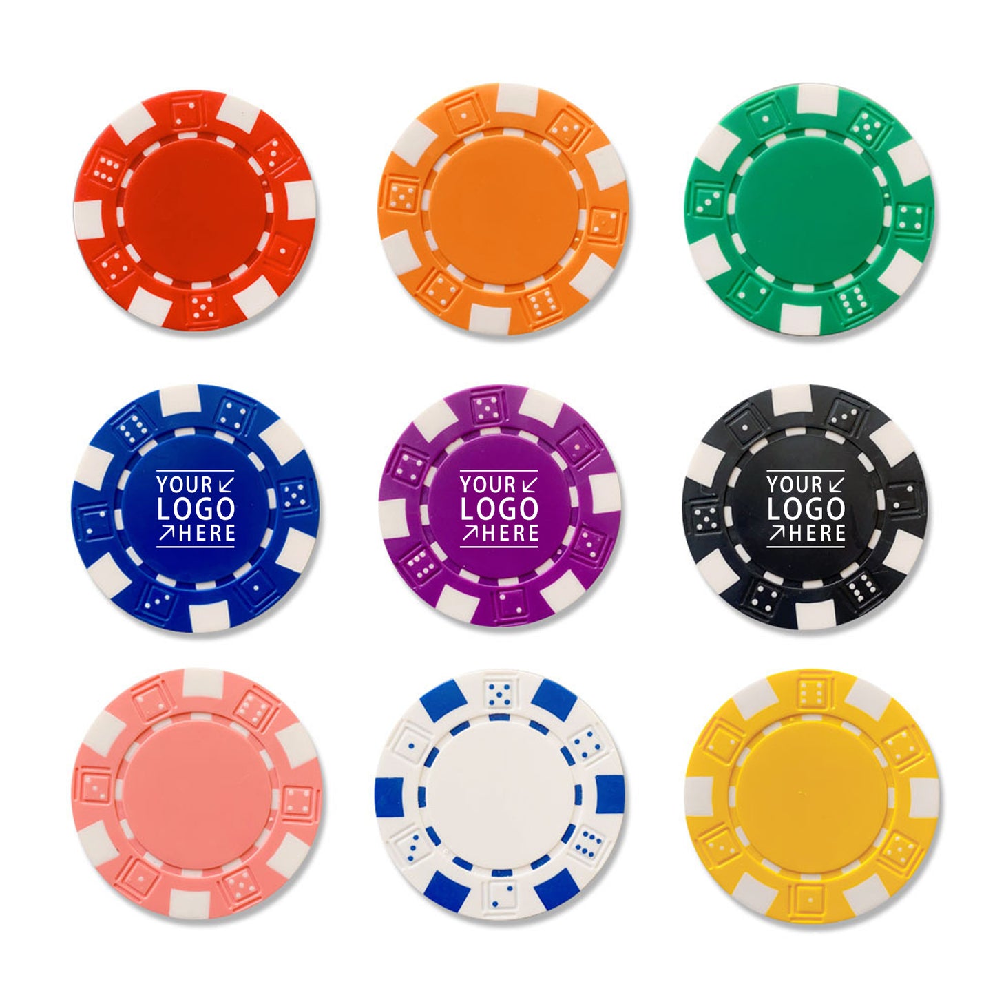 Custom Poker chip - Orange