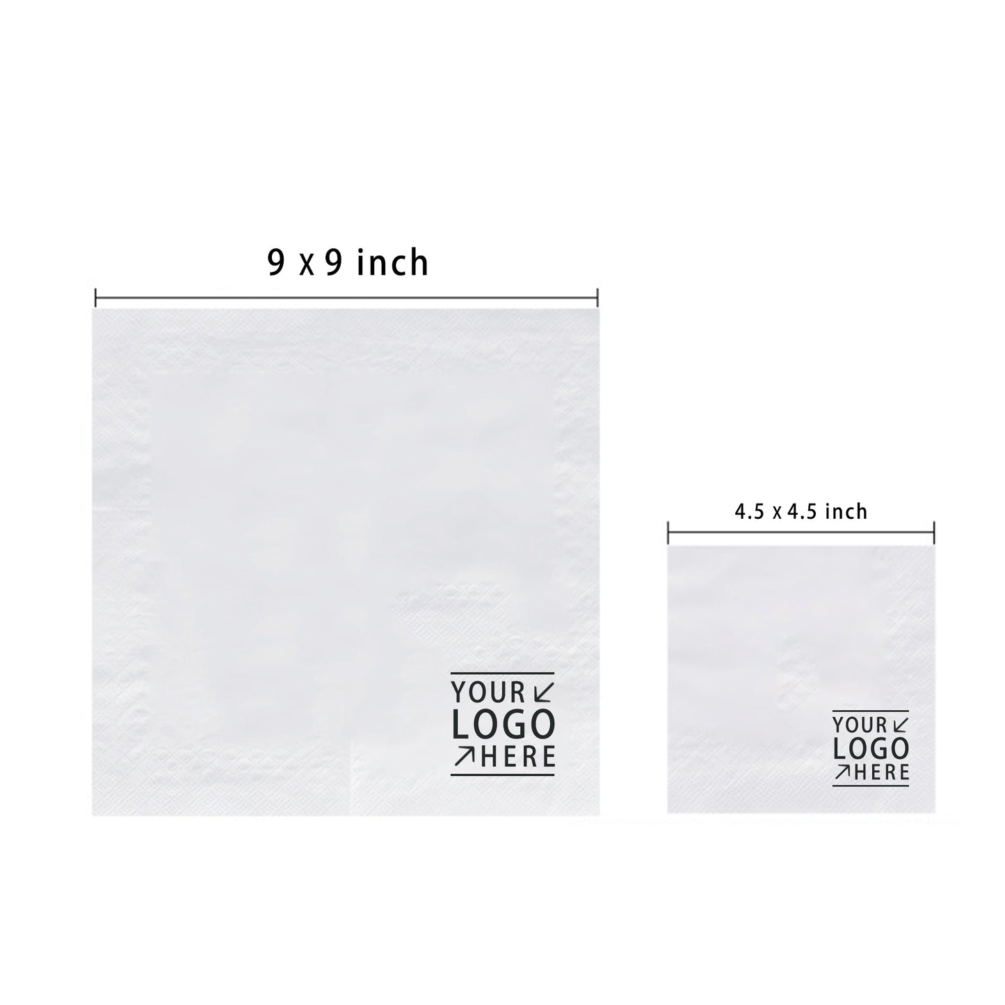 Small Bag 2-Ply Beverage Napkin - White