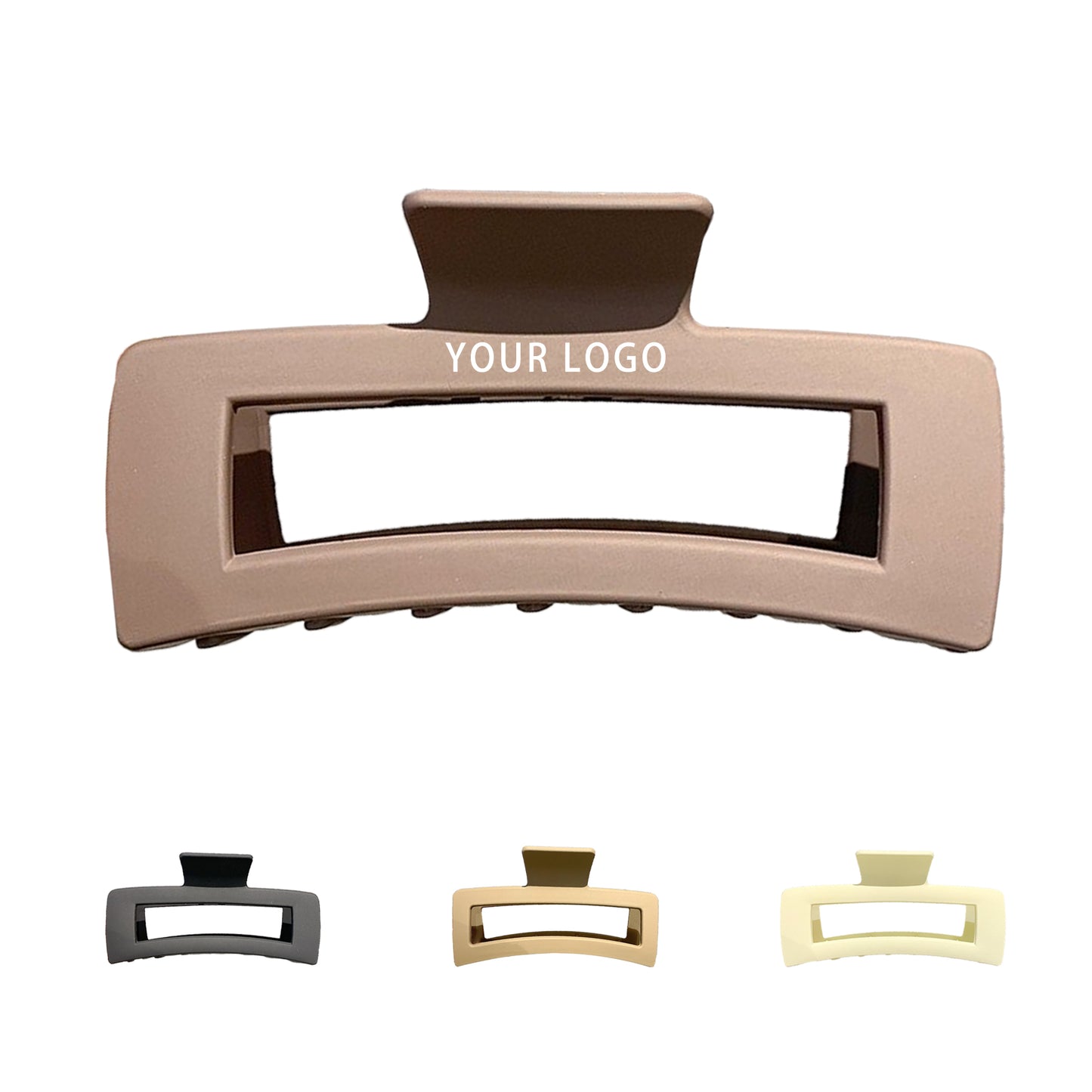 Rectangle Claw Clip - Khaki