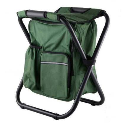 Folding Chair Stool With Cooler Bag