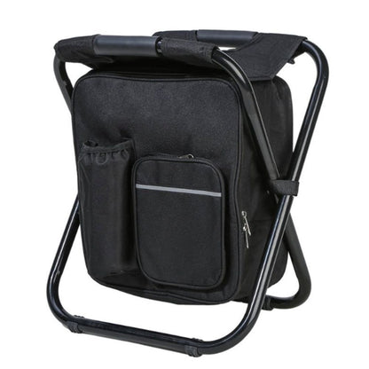 Folding Chair Stool With Cooler Bag