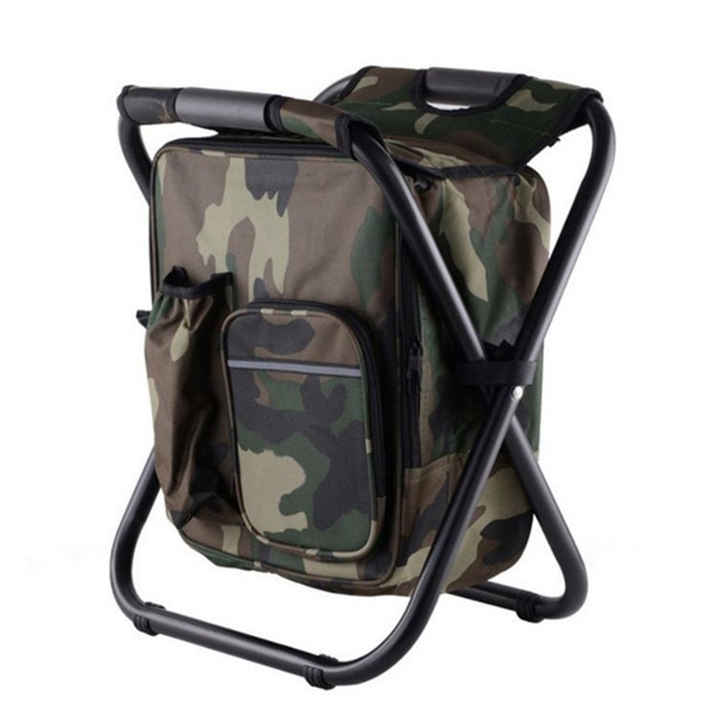 Folding Chair Stool With Cooler Bag