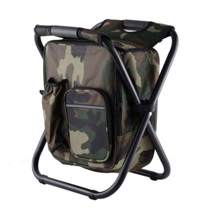 Folding Chair Stool With Cooler Bag