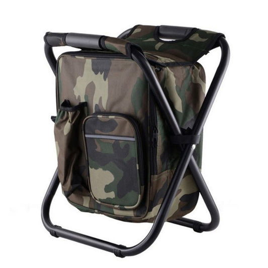 Folding Chair Stool With Cooler Bag