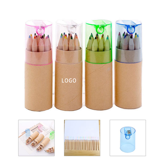 12 Colored Pencil Set with Sharpener