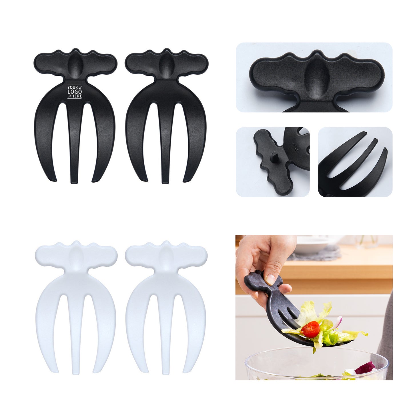 2 Plastic Salad Claws
