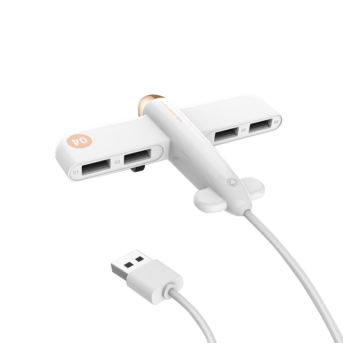 Aircraft Shape 4 Port USB Hub