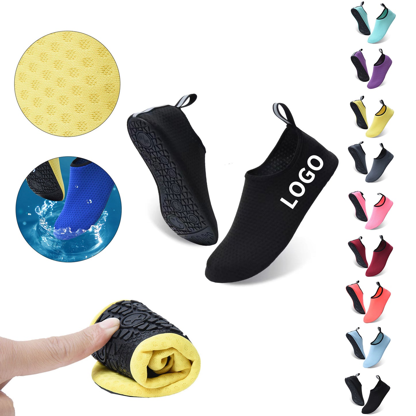 TPR Beach Shoes - Black