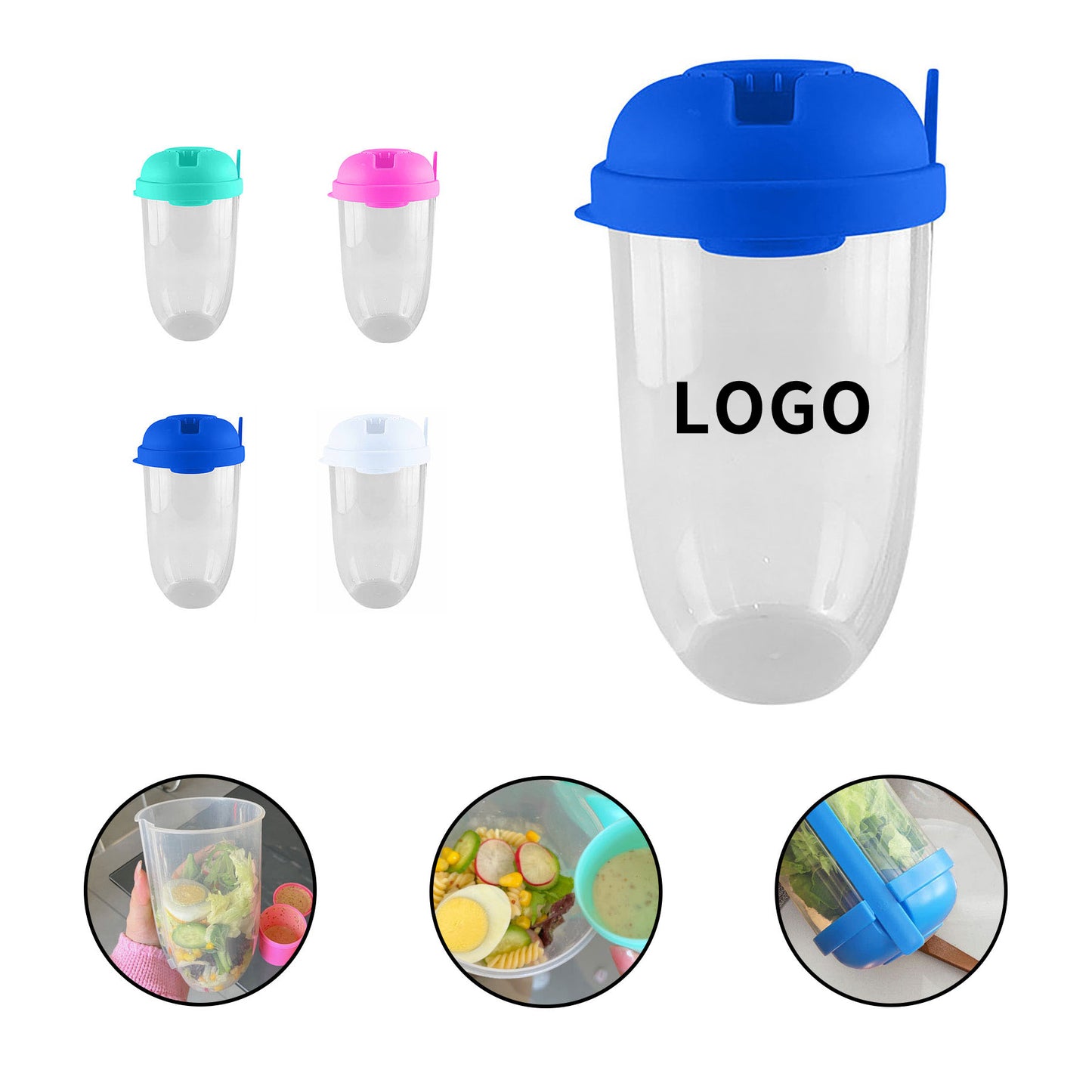 Shaker Cup For Salad - White