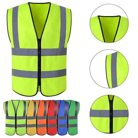 Lightweight Polyester High-Visibility Safety Vest
