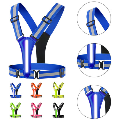 LED Enhanced 360° Reflective Running Vest