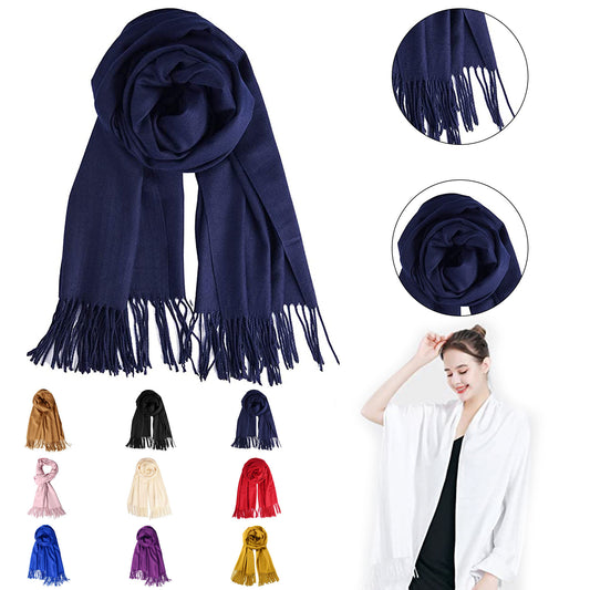 Elegant Polyester Cashmere-Feel Scarf